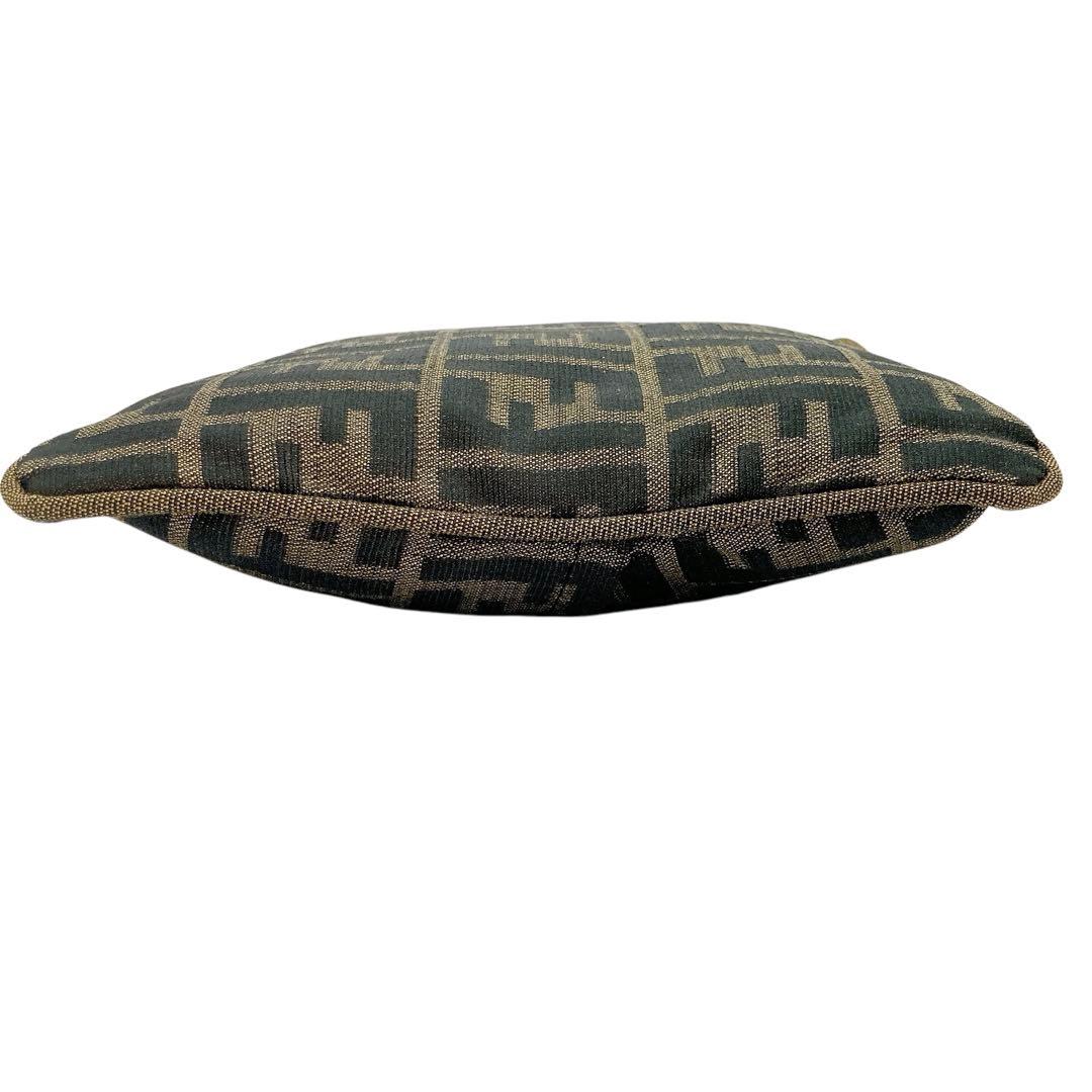 美品✨FENDI フェンディ　ミニクッション　ズッカ　総柄　ブラウン　激レア