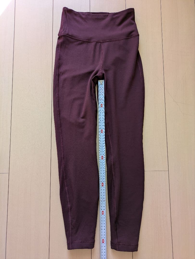 lululemonバーガンディ ハイウエストレギンス S