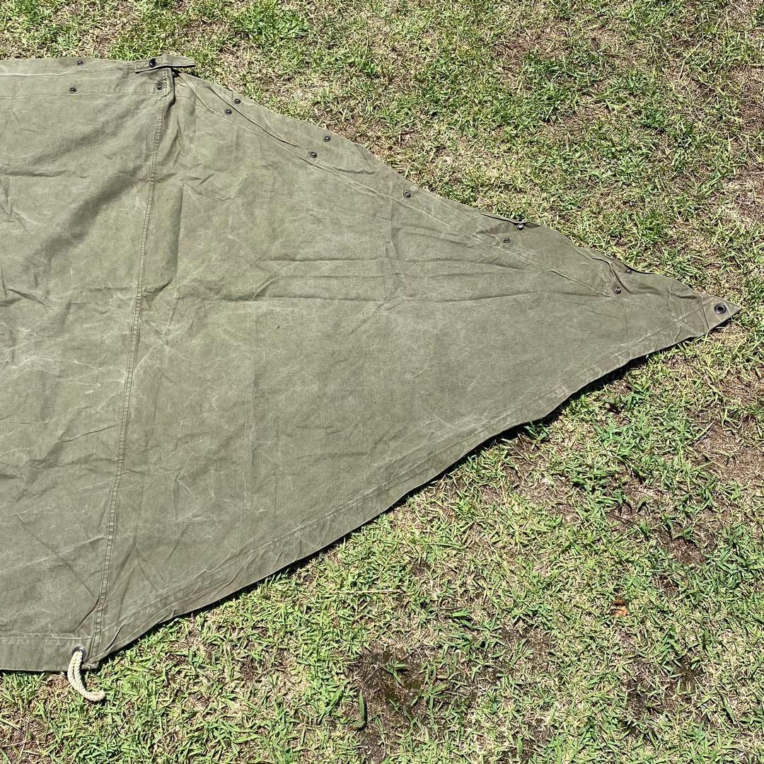 USパップテント⑫　アメリカ軍　軍幕　ハーフシェルター２枚　ポール・ペグセット