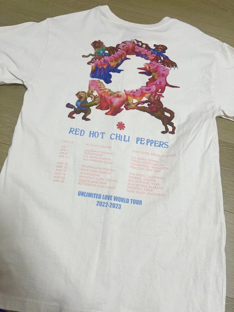 レッドホットチリペッパーズ　ツアーTシャツ