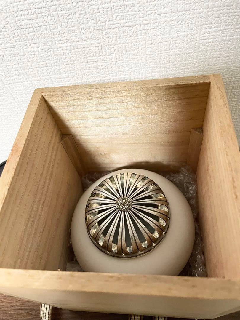 純銀蓋56g 菊透かし香炉 陶器 時代物 高9.6cm