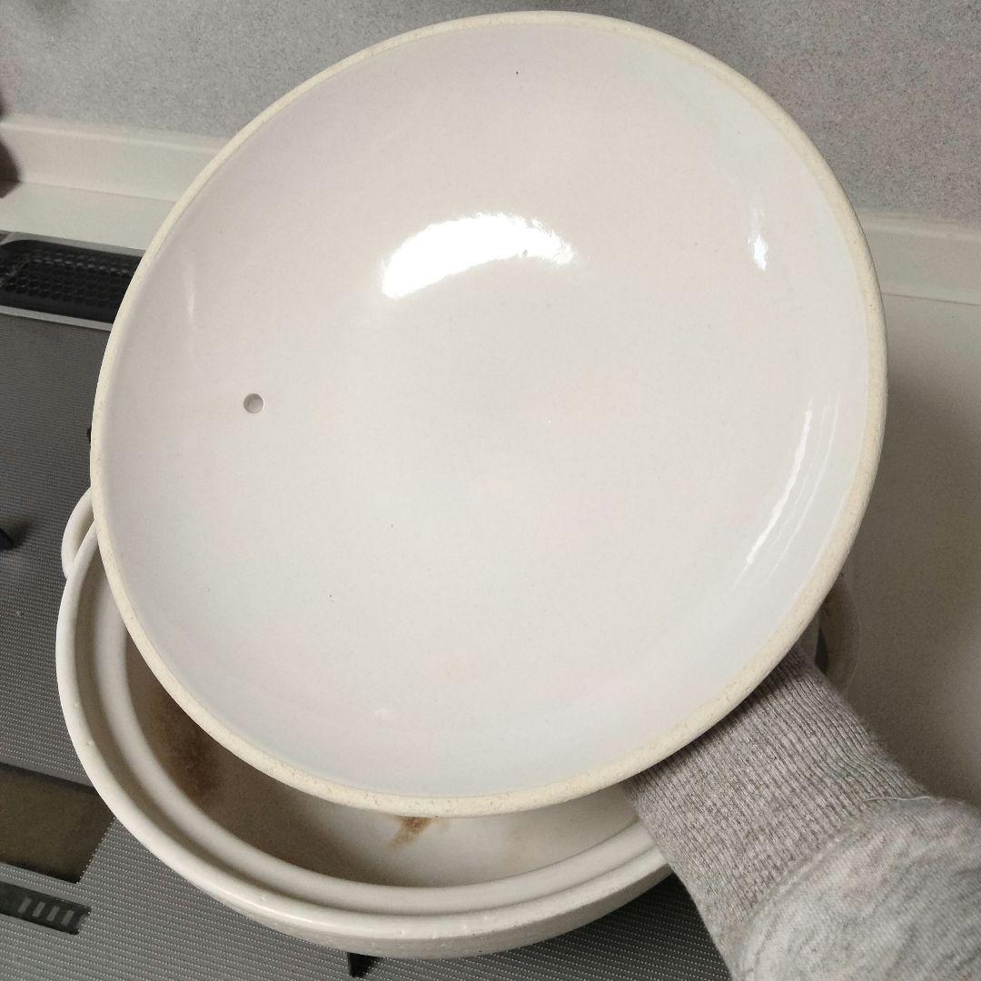 マルヨシ陶器　STYLE土鍋　9号　萬古焼　アースホワイト　土鍋　白