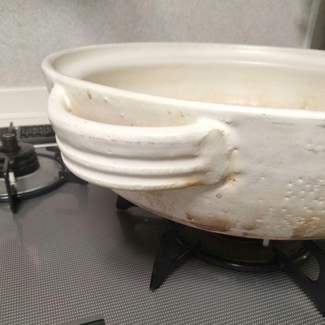 マルヨシ陶器　STYLE土鍋　9号　萬古焼　アースホワイト　土鍋　白
