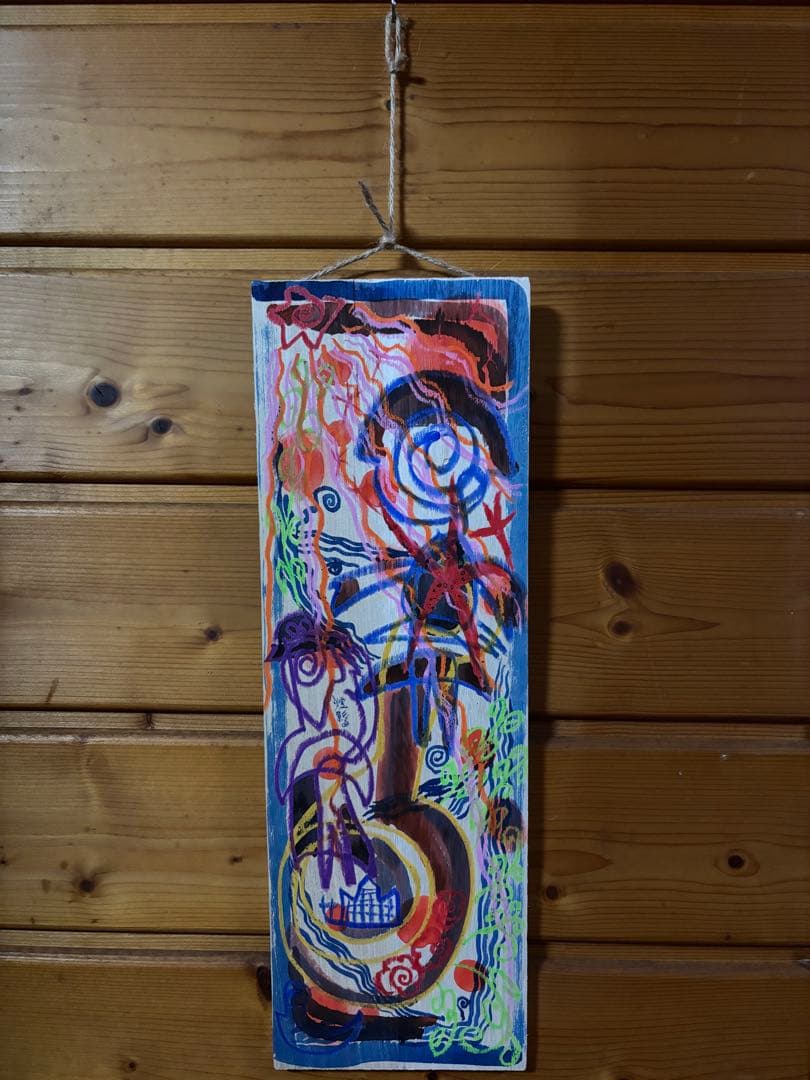 絵画⭐︎女王蜂と金田一探偵　抽象+ゴシックのこころみ