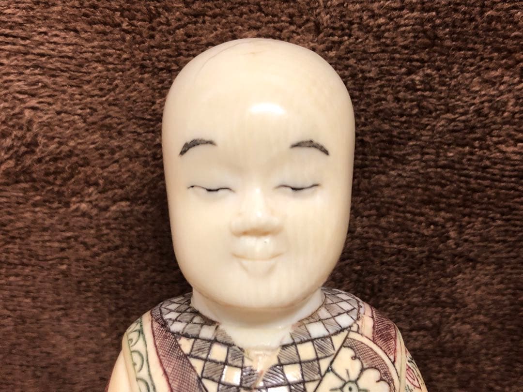 中国美術　置物　仏像　根付　時代物　天然素材　マンモス牙