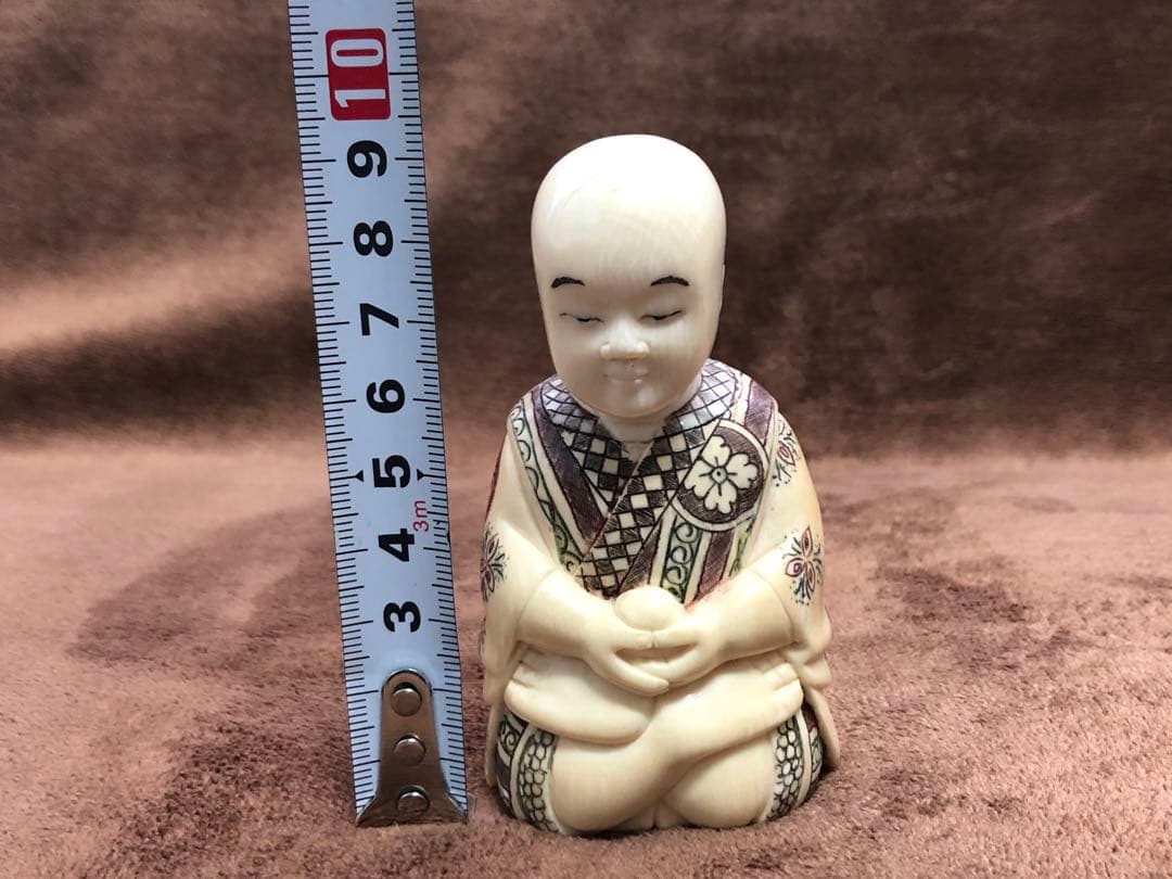 中国美術　置物　仏像　根付　時代物　天然素材　マンモス牙