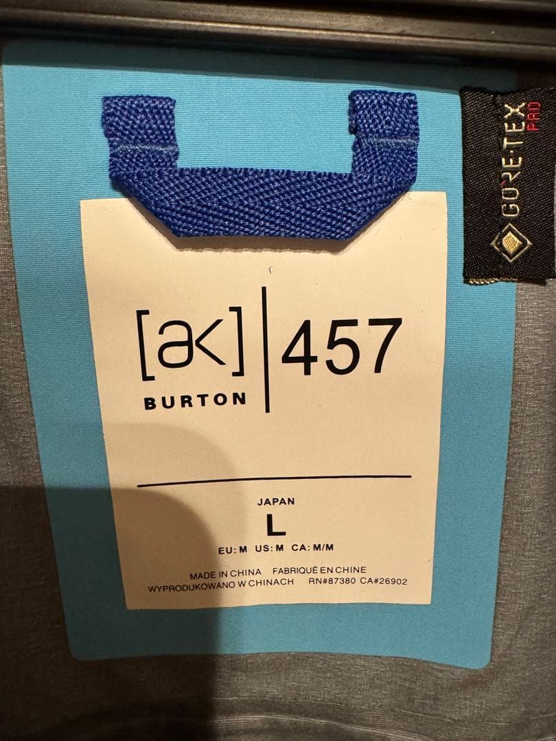 Burton [ak] 457 ジャケット　Lサイズ 青/紺