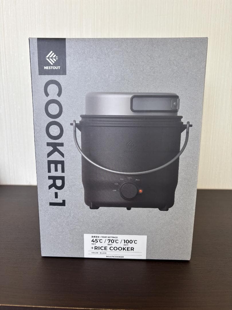 エレコム NESTOUTネストアウト 電気調理器 電気炊飯器COOKER-1黒