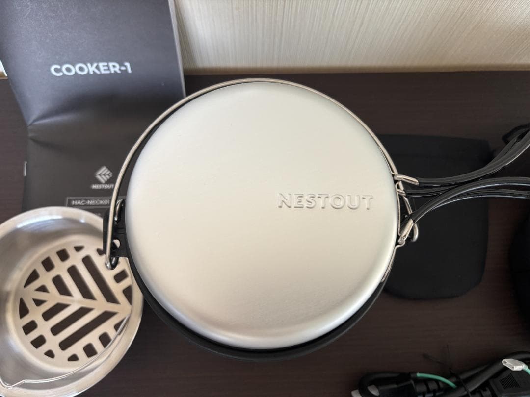 エレコム NESTOUTネストアウト 電気調理器 電気炊飯器COOKER-1黒