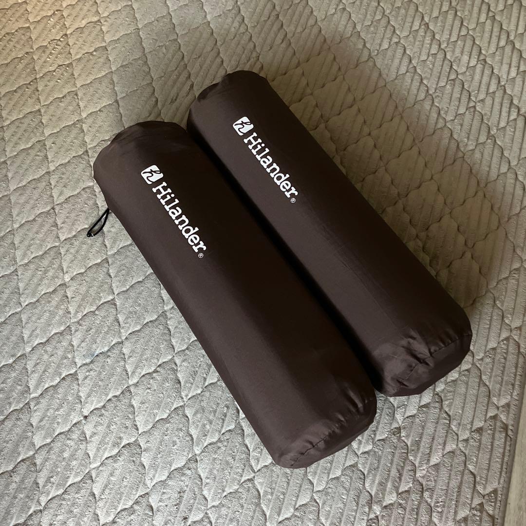 Hilander インフレーターマット シングル 枕付き 5cm　2セット