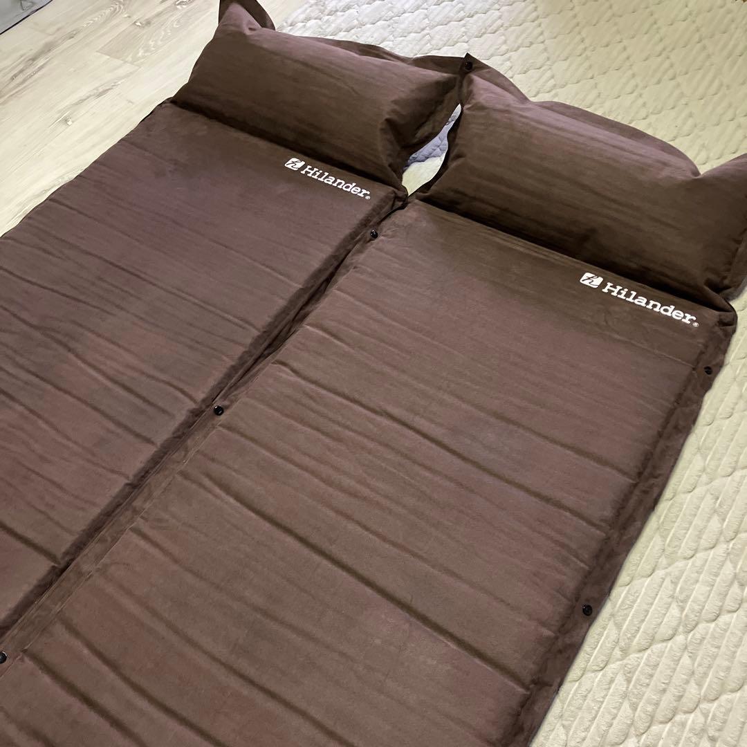 Hilander インフレーターマット シングル 枕付き 5cm　2セット