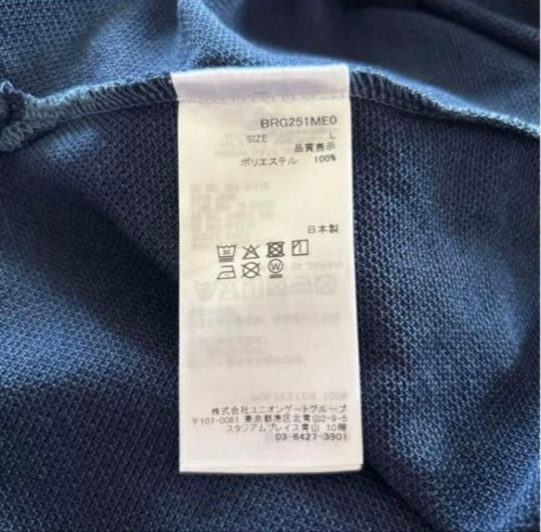 美品 BRIEFING GOLF ポロシャツ メンズ 軽量吸汗速乾 ネイビー L