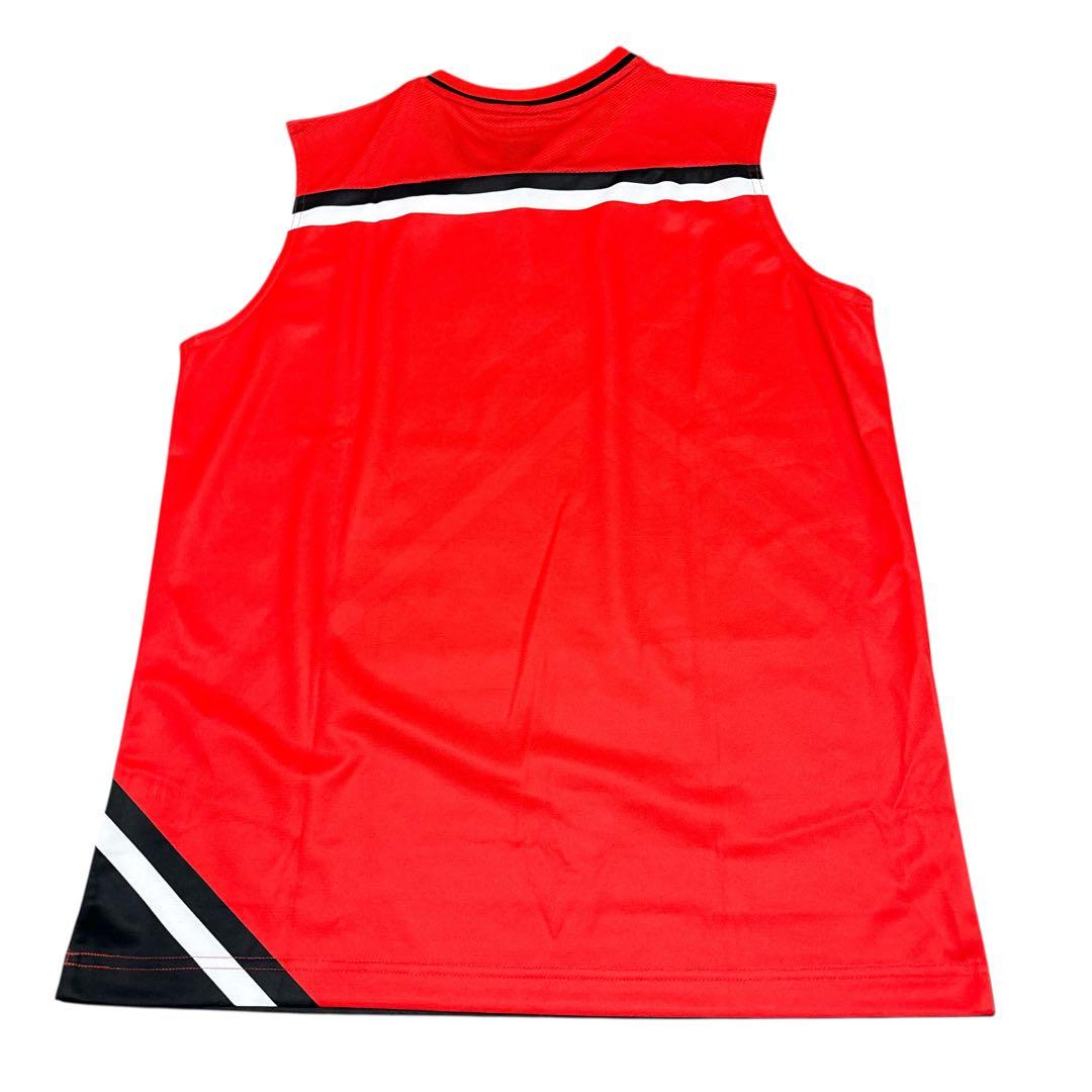 YONEX バドミントンシャツ L 赤黒 ストライプ