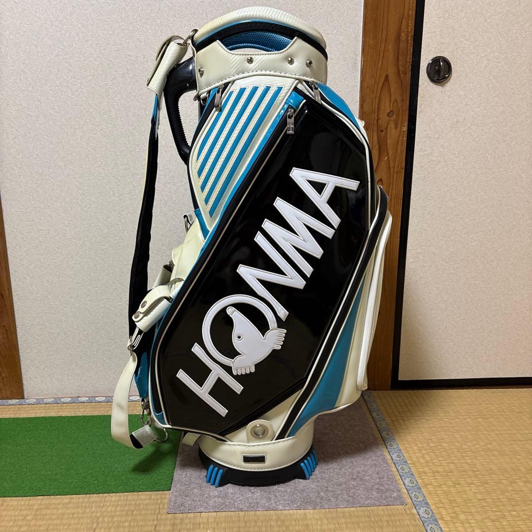 HONMA キャディバッグ ホワイト/ブルー