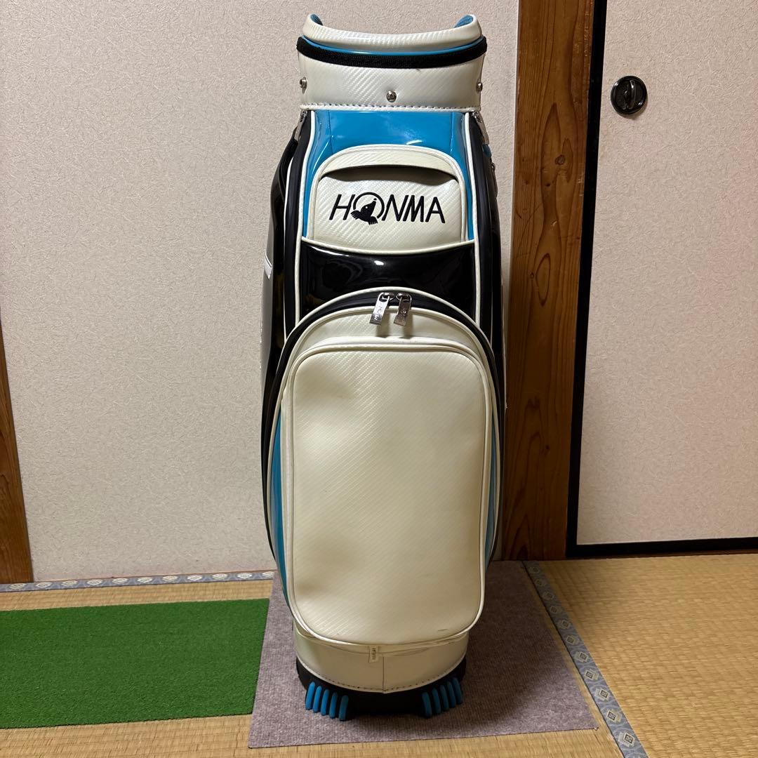 HONMA キャディバッグ ホワイト/ブルー