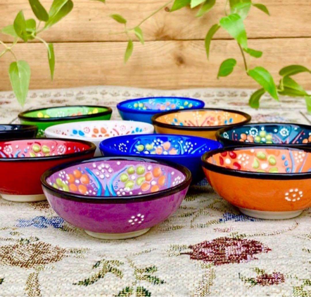 10個セット‼︎【トルコ】ハンドメイド ボウル 小物入 キュタフヤ陶器 小皿 小鉢