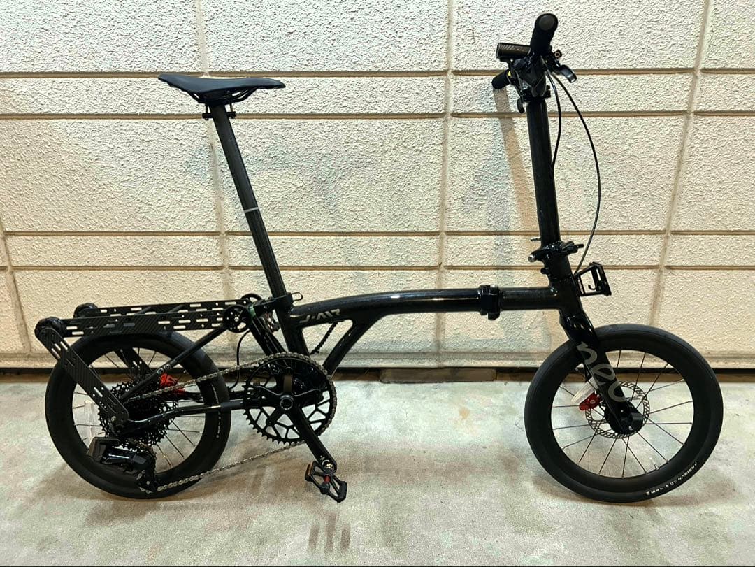 カーボンフレーム 電動変速 Brompton系 折りたたみ自転車 16インチ