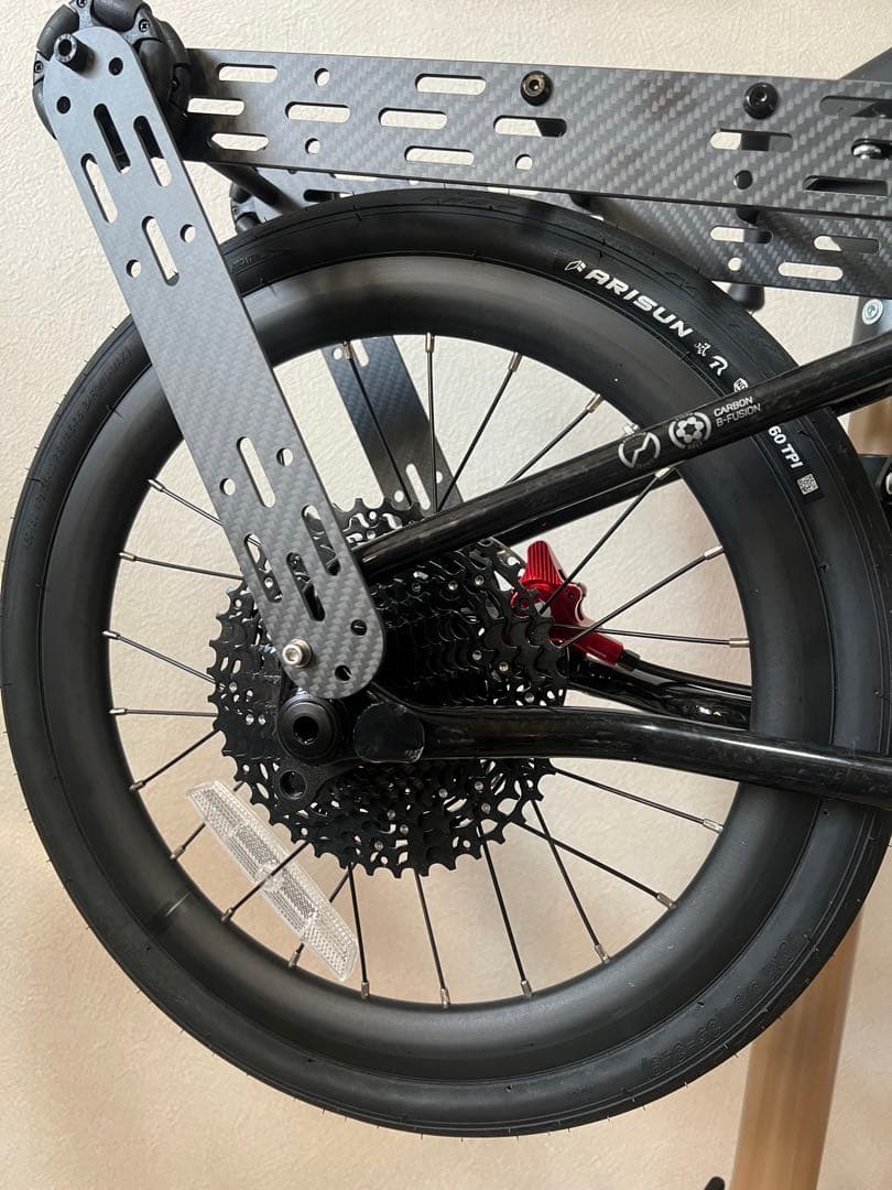 カーボンフレーム 電動変速 Brompton系 折りたたみ自転車 16インチ