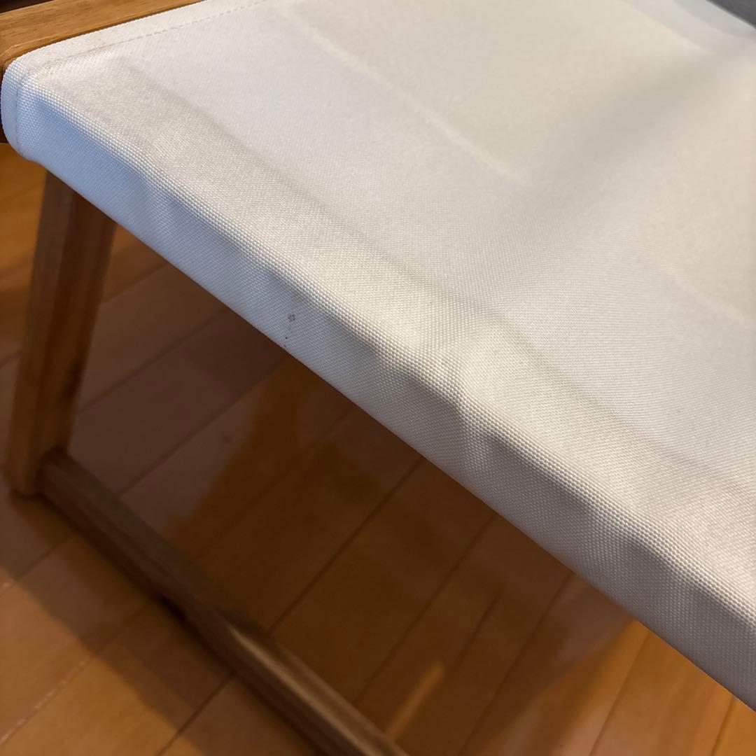 ニトリ　木製折りたたみチェア テーブルセット　アイボリー