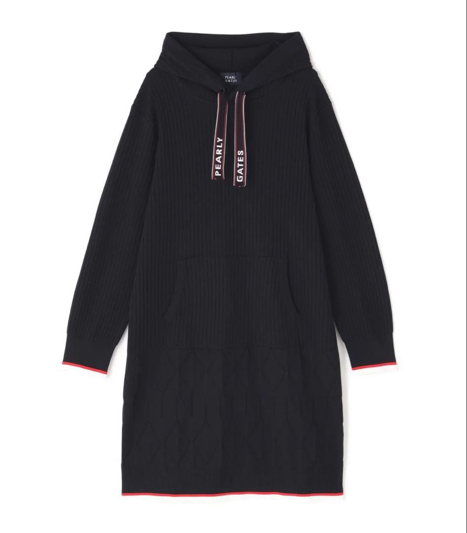 超美品☆PEARLY GATES ポリエステルアーンmmフーディニットワンピース