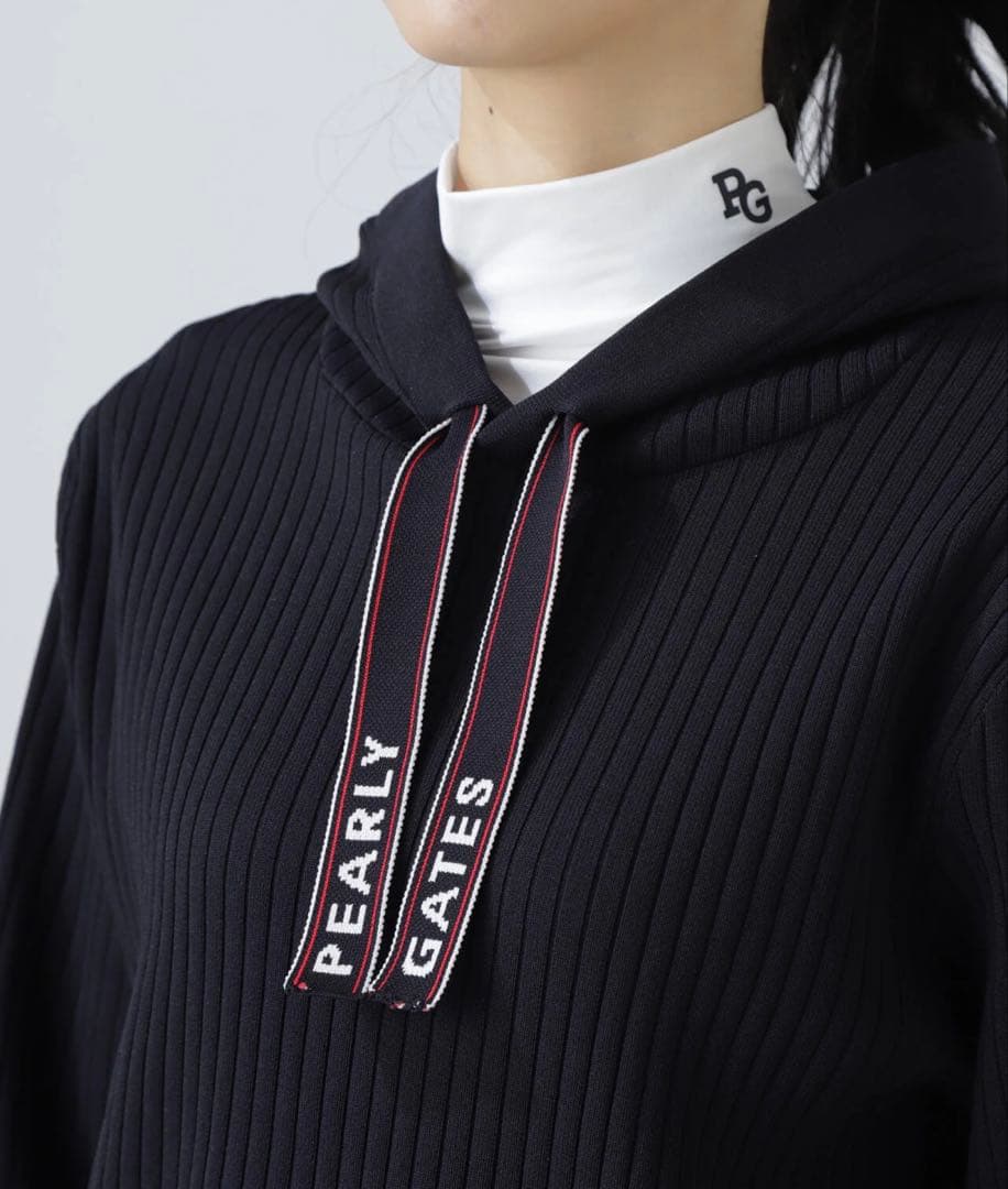超美品☆PEARLY GATES ポリエステルアーンmmフーディニットワンピース