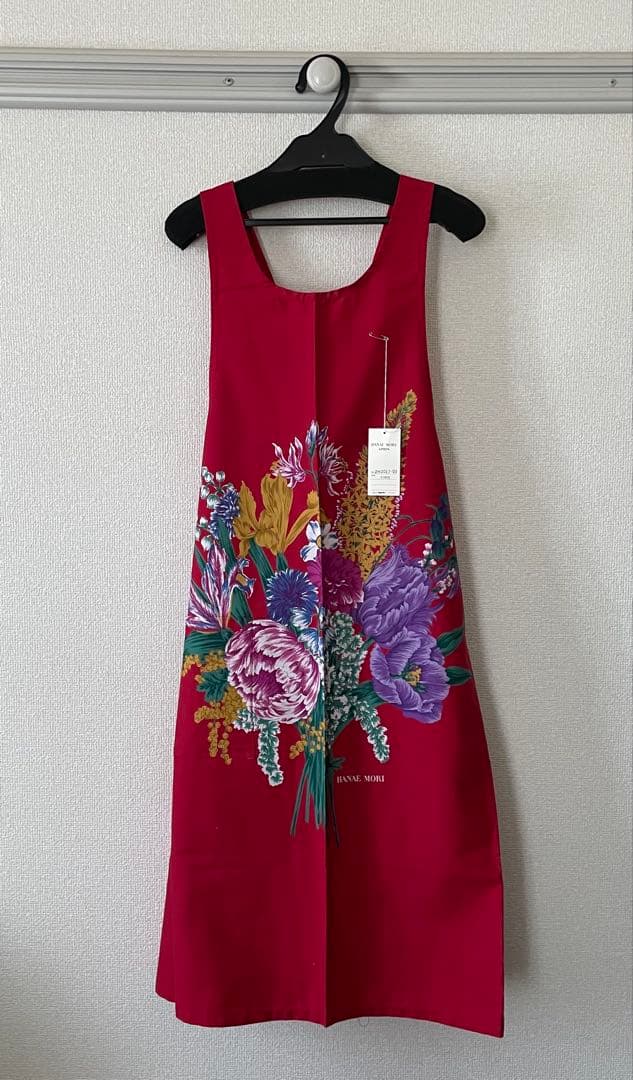 HANAE MORI ハナエモリ 森英恵 エプロン レッド 新品 未使用