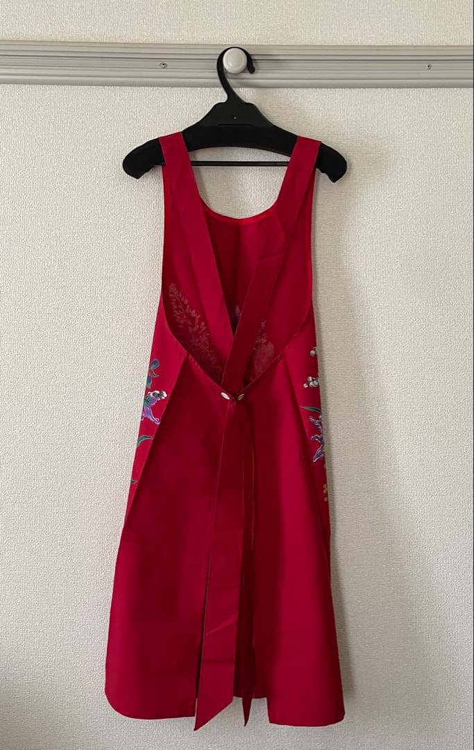 HANAE MORI ハナエモリ 森英恵 エプロン レッド 新品 未使用