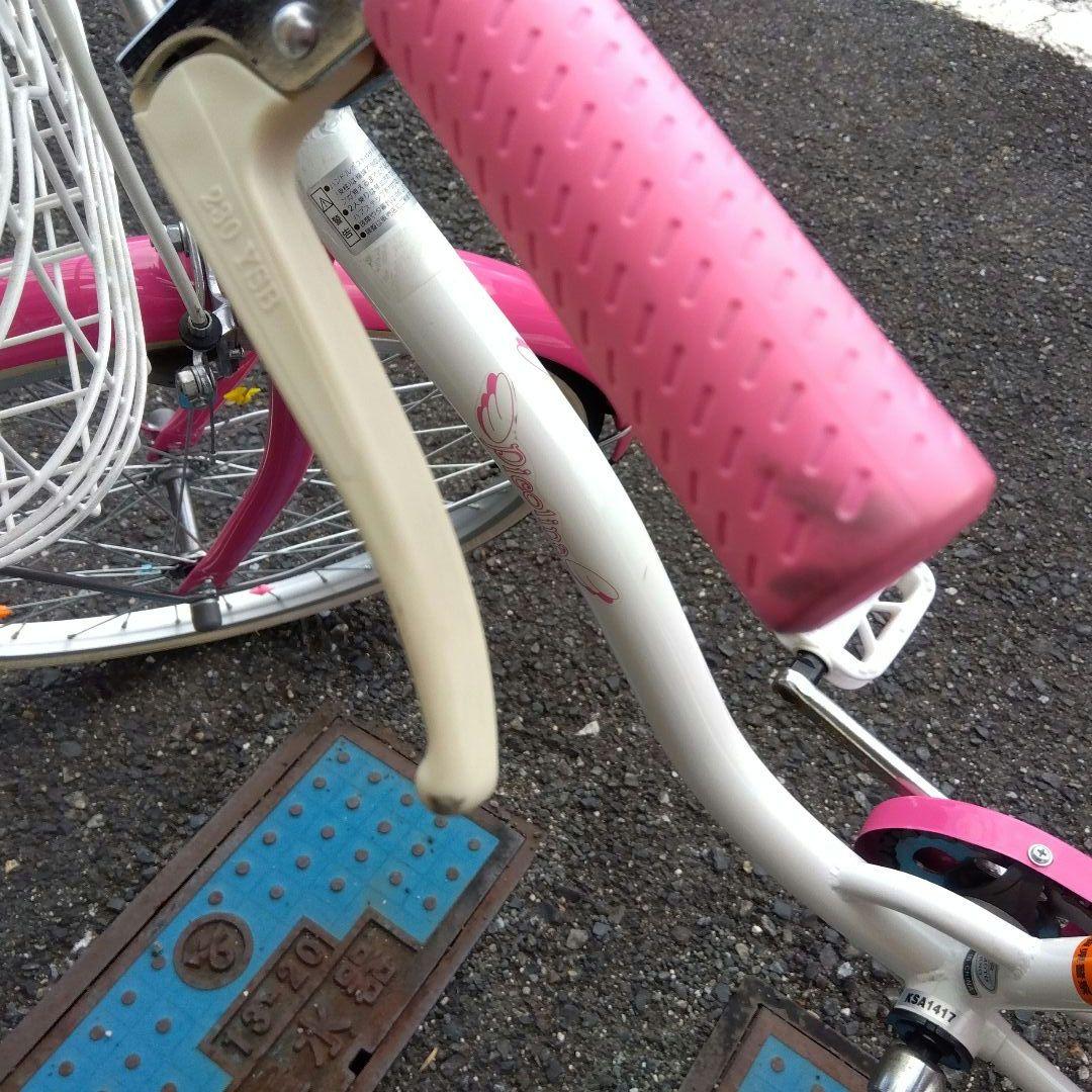 子供用自転車 ホワイト/ピンク 22インチ　手渡し限定！！滋賀県