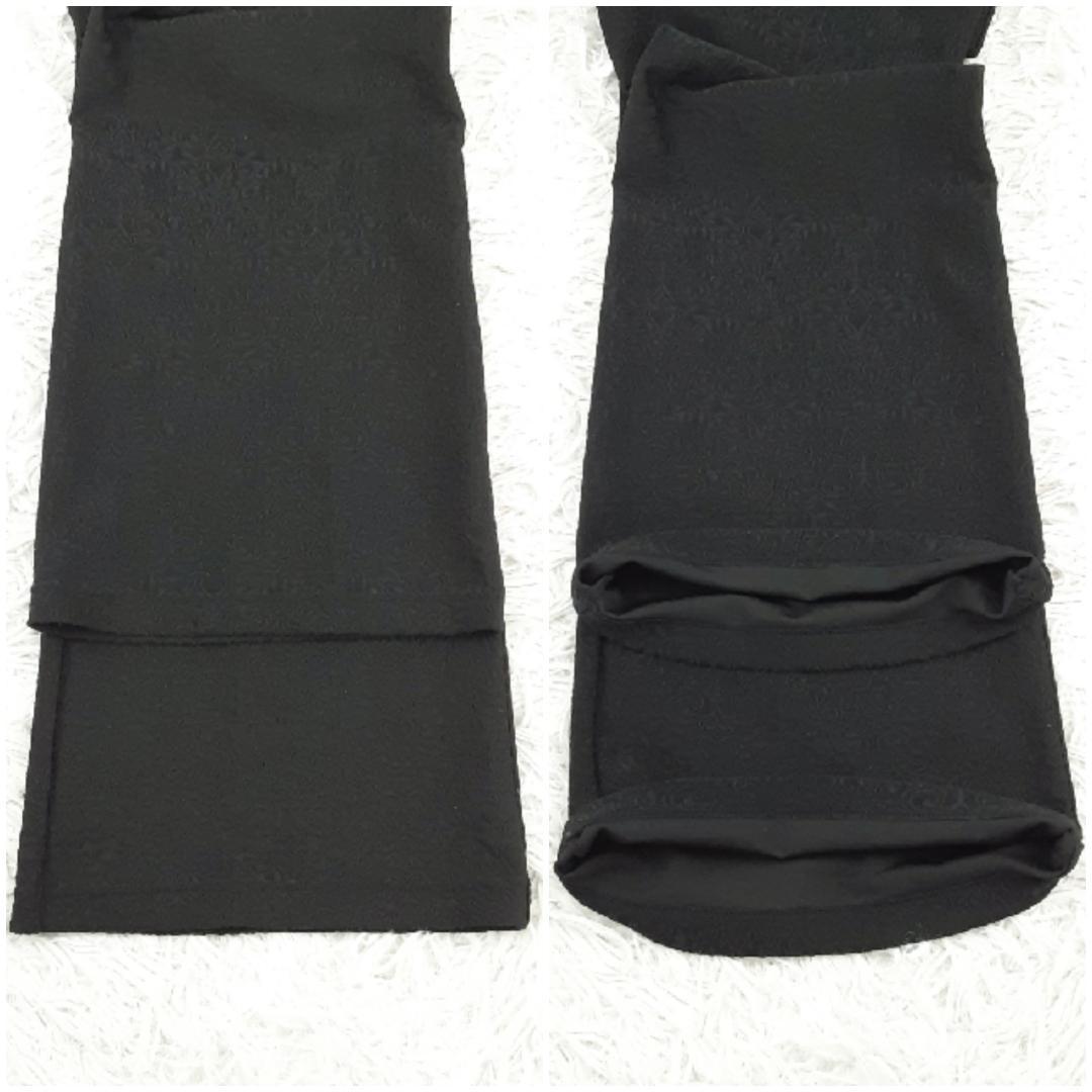 美品△ Chacot チャコット フレアパンツ L 黒 ダンス バレエ 花柄
