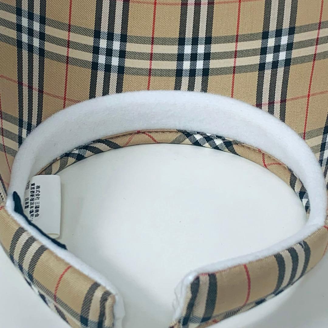 BurberryGolf バーバリーゴルフ サンバイザー ノバチェック　ベージュ