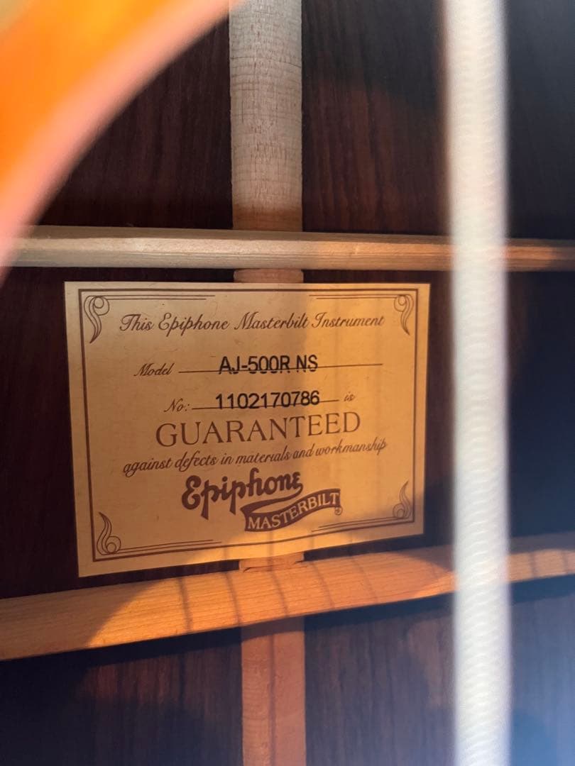 美品　Epiphone Masterbilt AJ-500R-NS