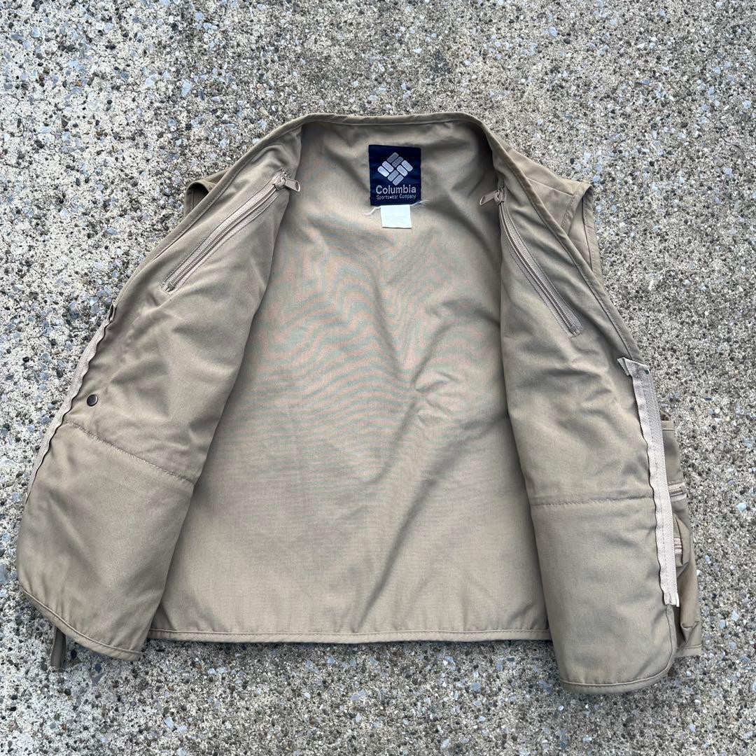 【90s】Columbia コロンビア フィッシングベスト 釣り 紺タグ　古着