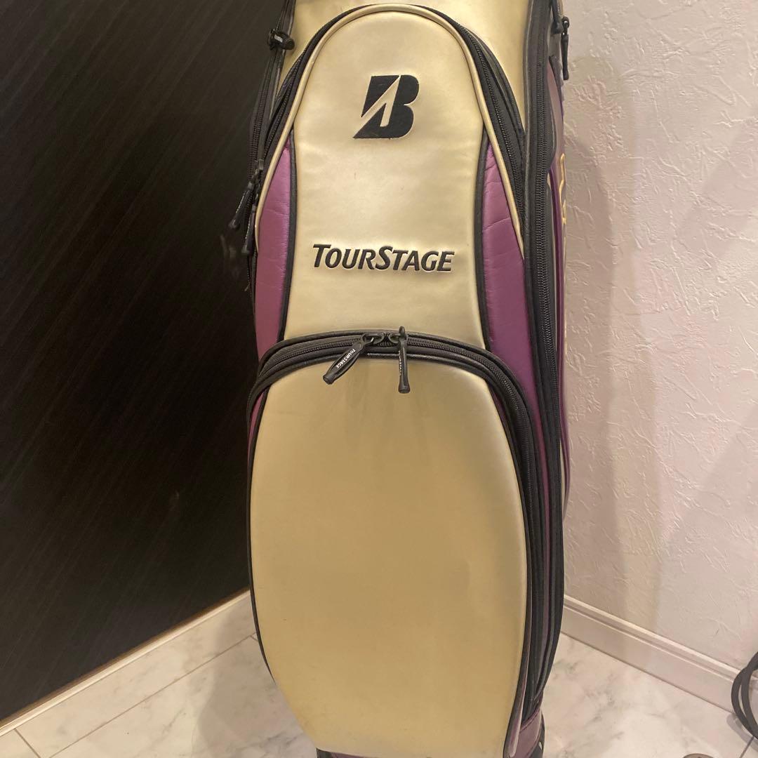 【現状品】TOURSTAGE ツアーステージ　ゴルフバック　フードなし　6分割