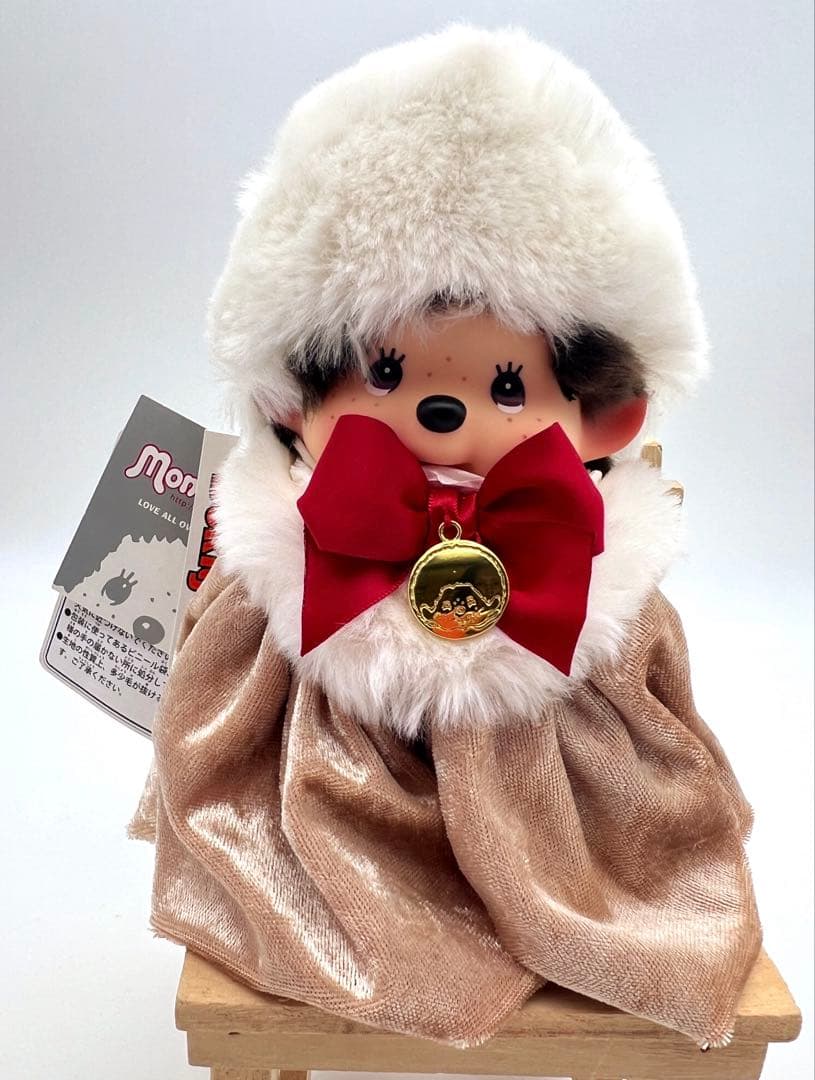 激レア！タグ付き！monchhichi ファー　モンチッチ　S マスコット