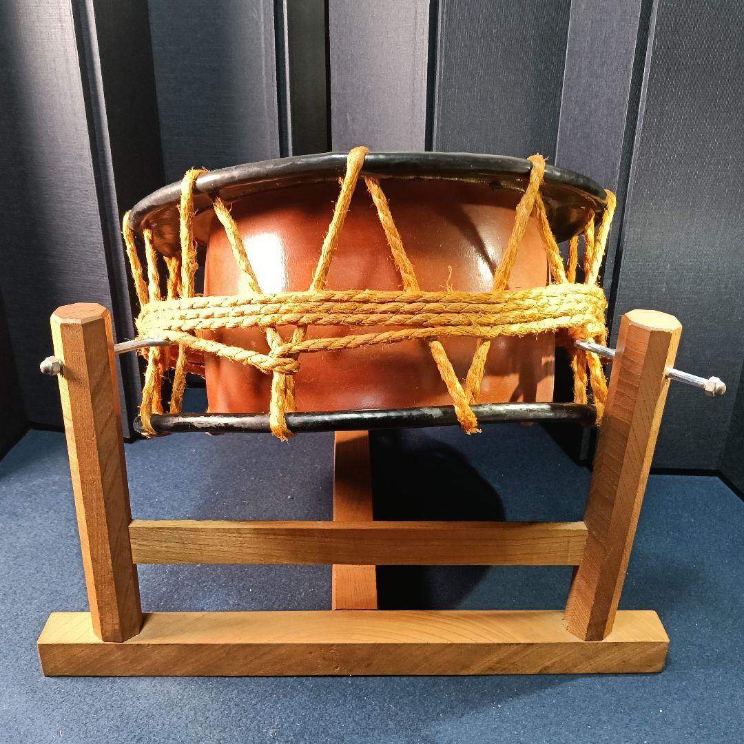 AP65 和太鼓 バチ 置台付 締太鼓 35cm 和楽器 打楽器 祭太鼓
