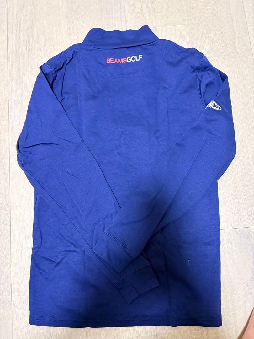 BEAMS GOLF 長袖ハイネックシャツ ブルー