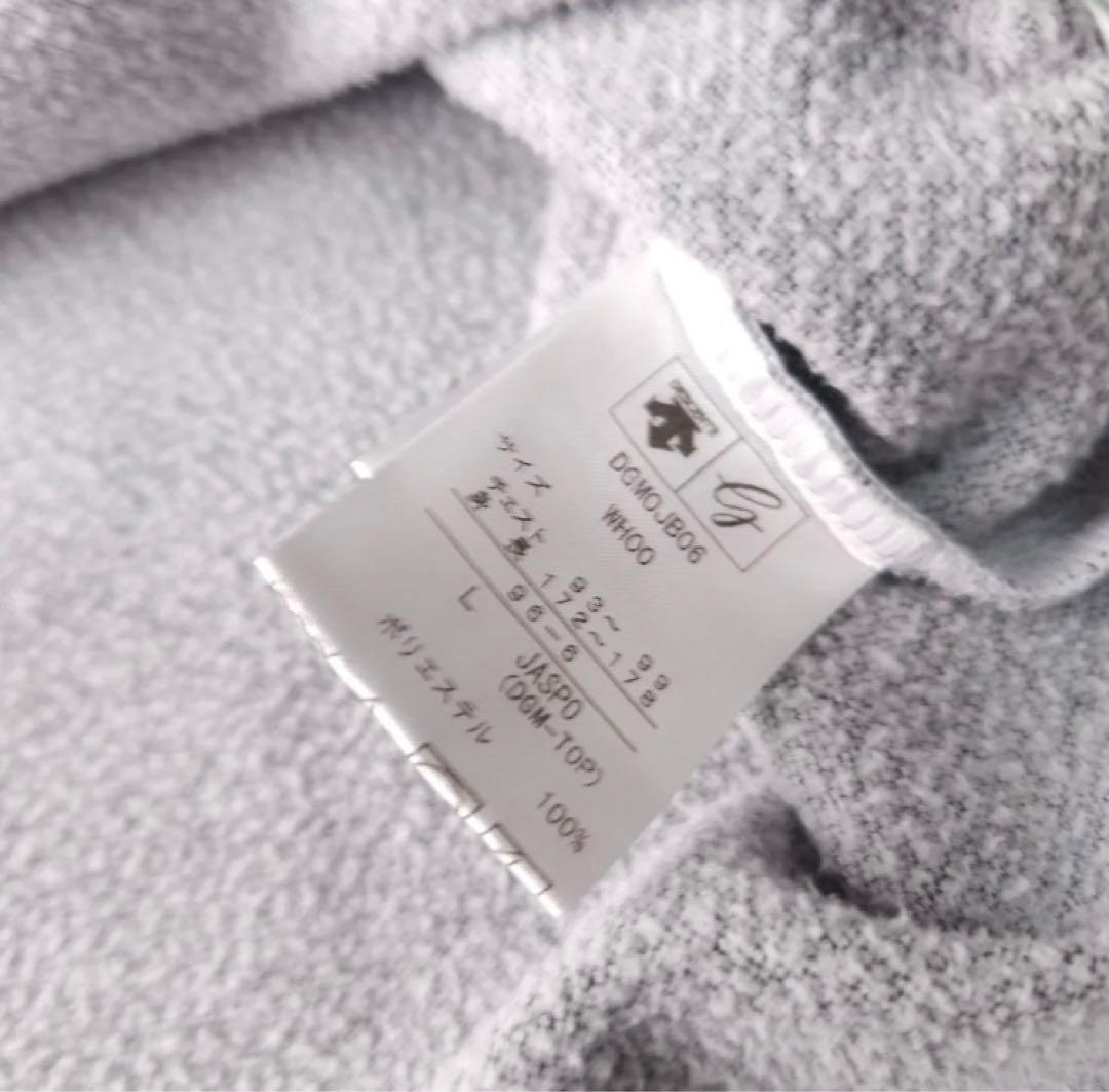 ● DESCENTE GOLF 秋冬 裏起毛 総柄 長袖 モックネック シャツ