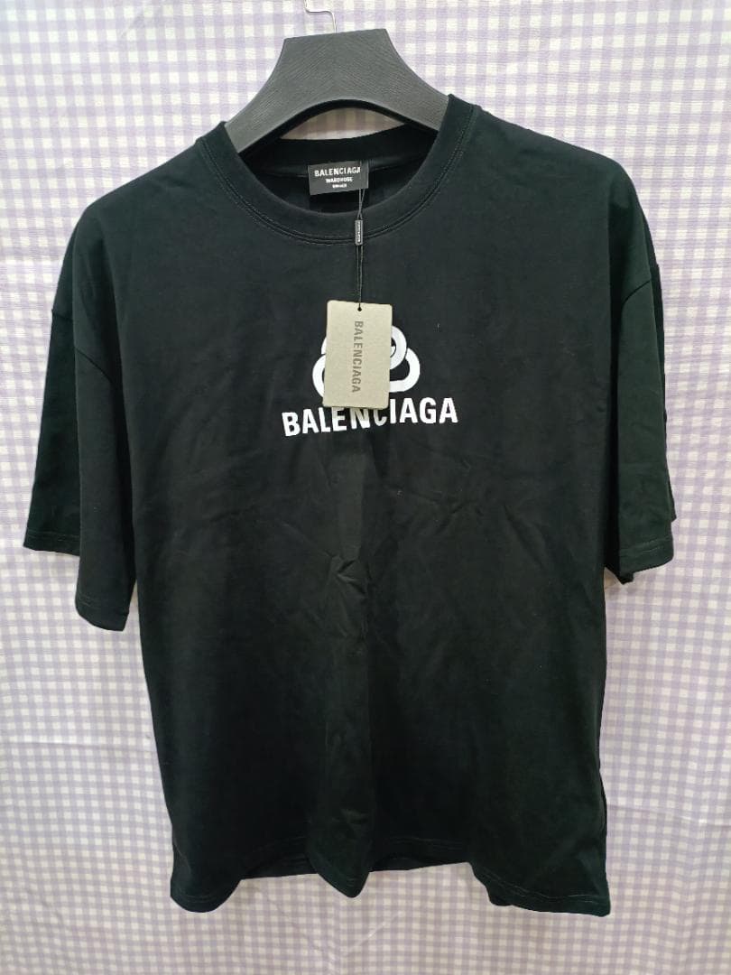BALENCIAGA ロックロゴ ブラック Tシャツ 半袖
