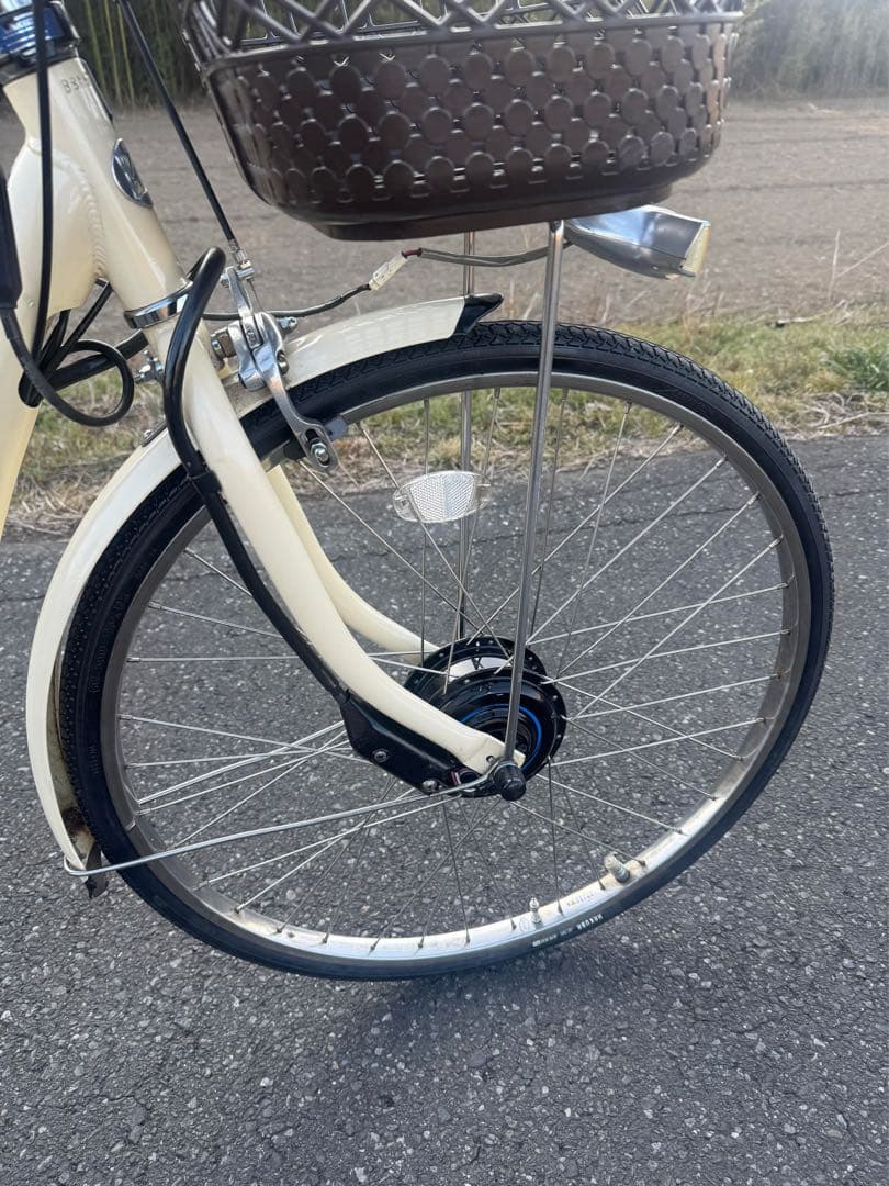 ホワイト 電動アシスト自転車 シティタイプ