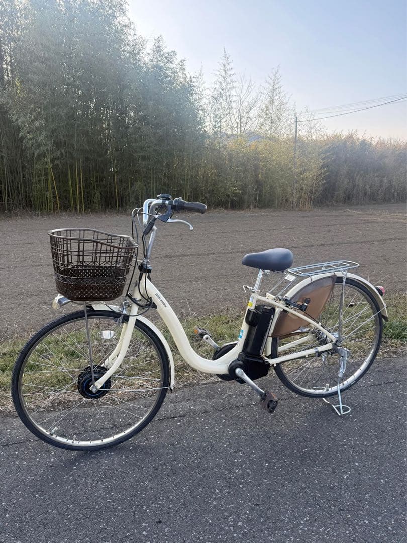 ホワイト 電動アシスト自転車 シティタイプ