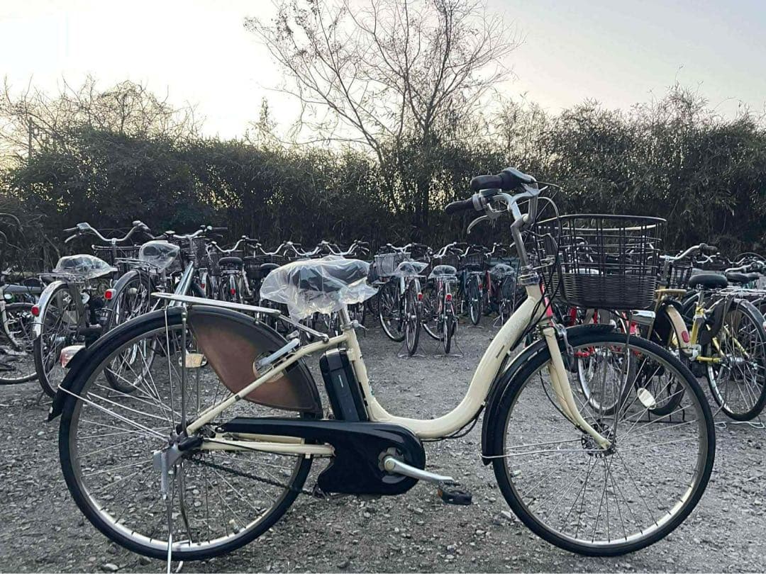 ホワイト 電動アシスト自転車 シティタイプ