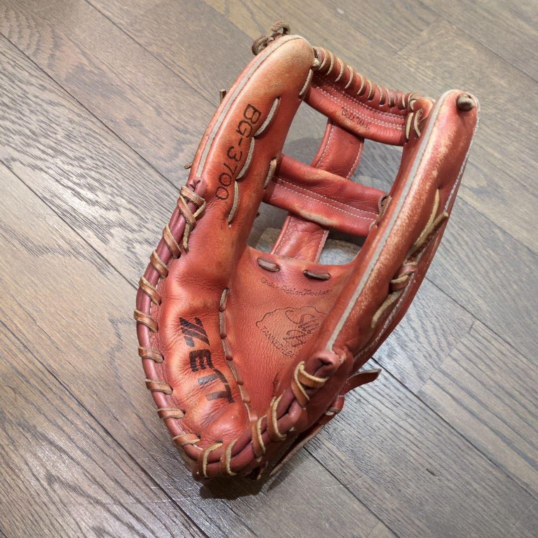 ZETT 軟式グローブ オレンジ BG-3700 即戦力 外野手　手入れ済み