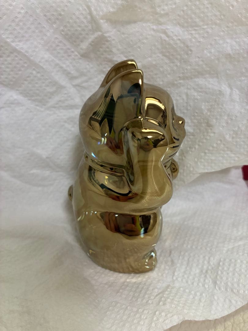 Baccarat バカラ　まねき猫　招き猫 ゴールド