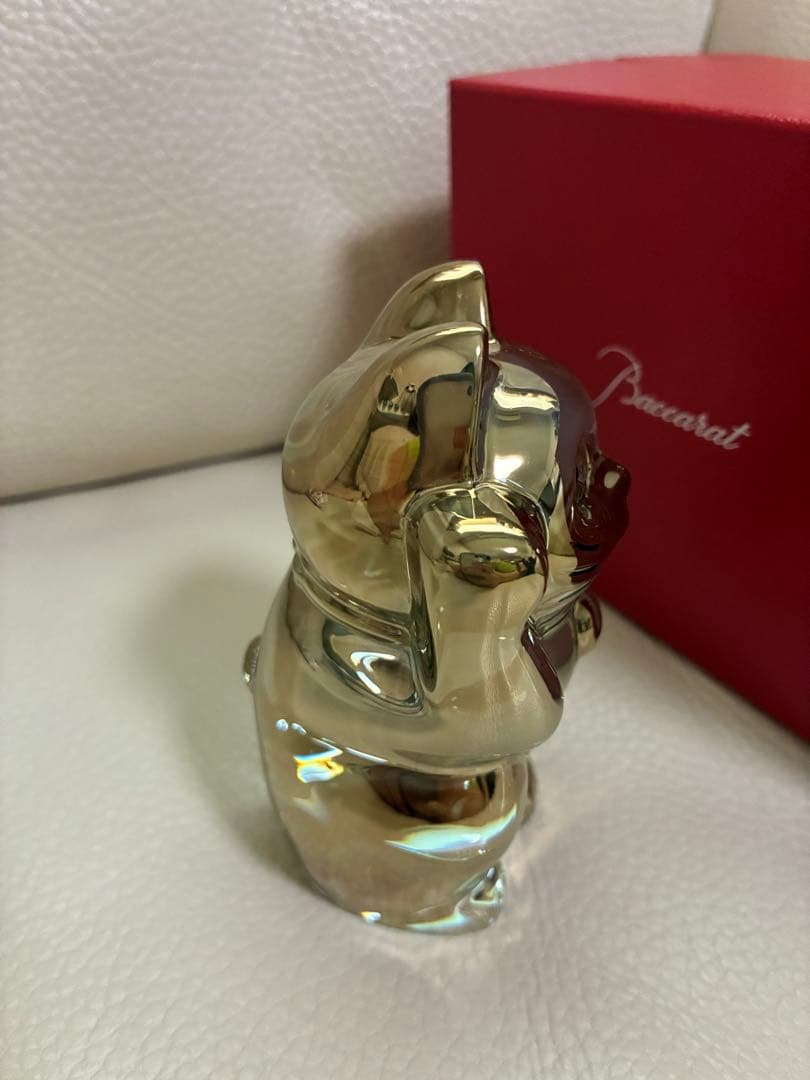 Baccarat バカラ　まねき猫　招き猫 ゴールド