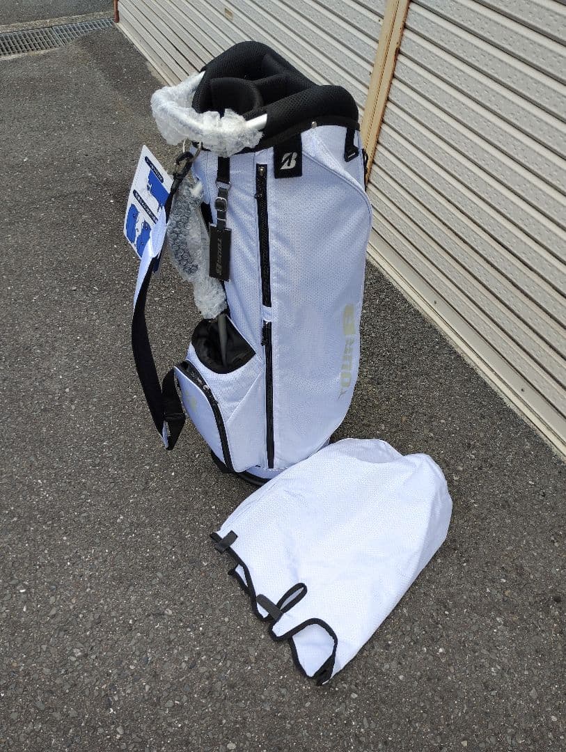 終値【新品】完売、TOUR-B 白、超軽量キャディバッグ