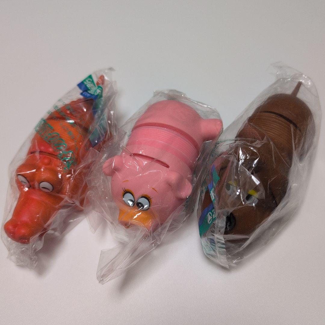 【未開封】　富士銀行 ソフビ　貯金箱　のびのび　5種　レトロ