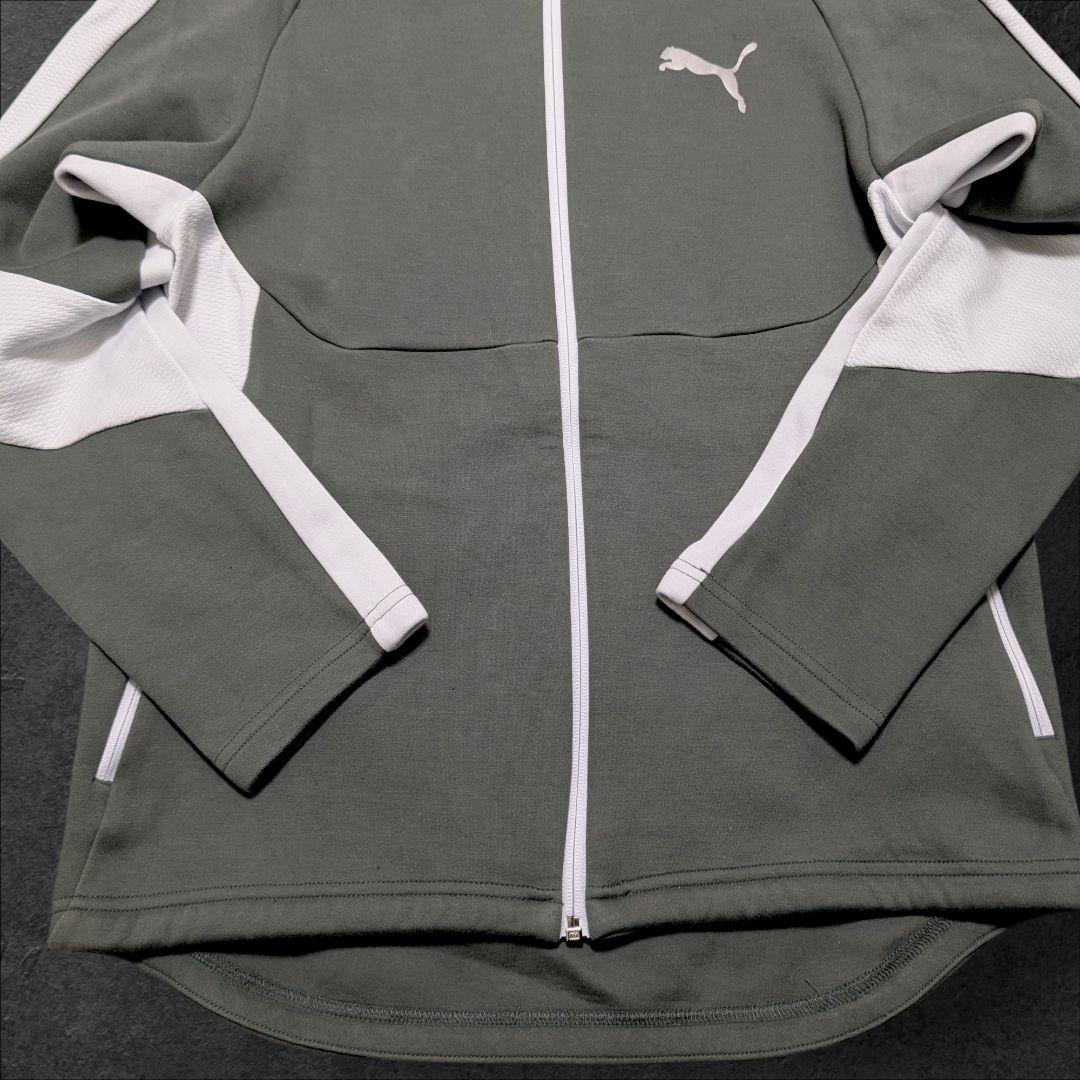 PUMA フード付きジャージ上下セット オリーブグリーン