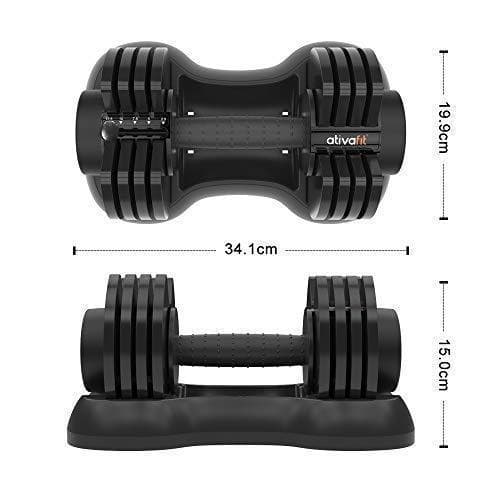 ●ATIVAFIT●可変式ダンベル 2.5kg-12.5kg 5段階簡単重量変更