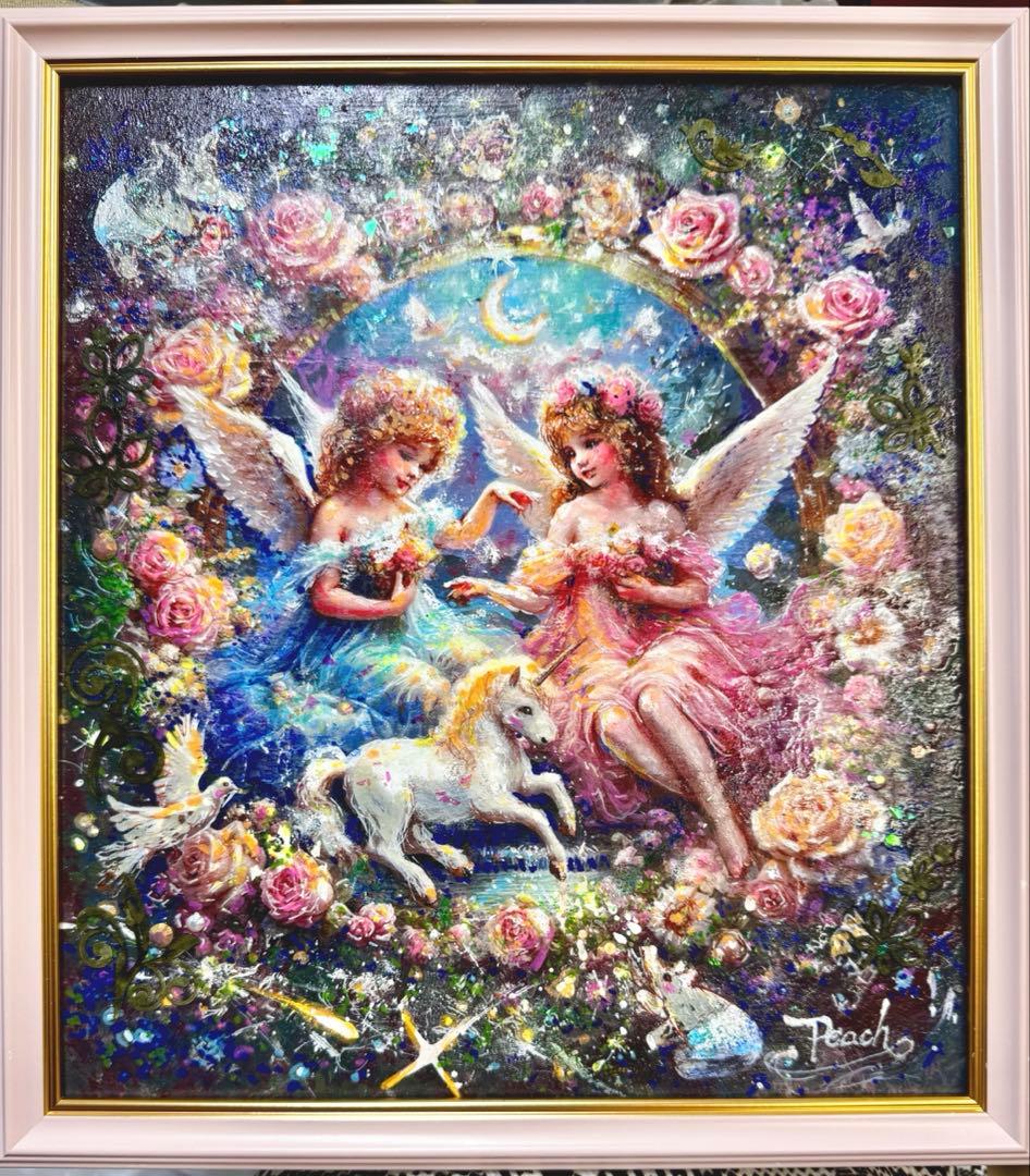 a*a様 絵画原画《宇宙の庭のシンクロニシティ》２人はソールメイト