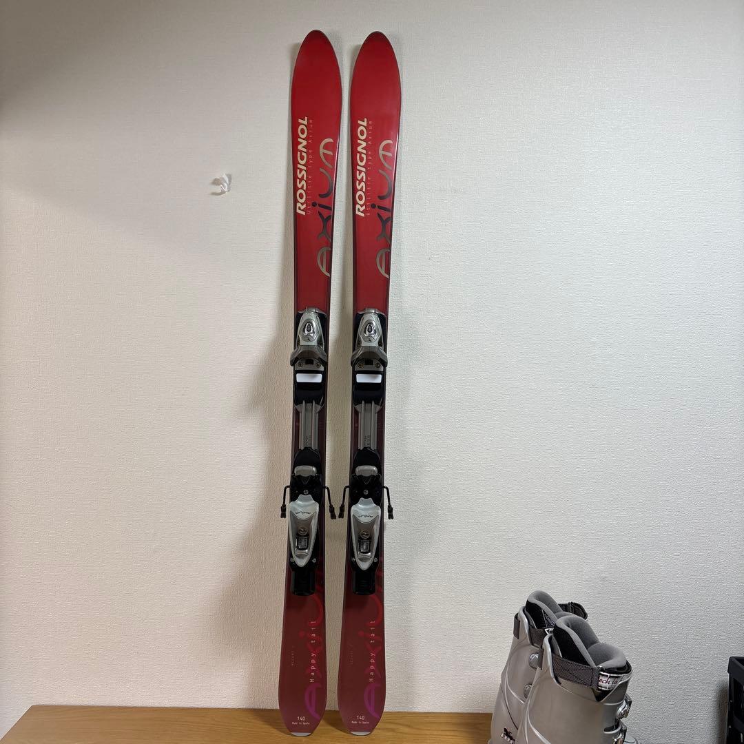 ROSSIGNOL スキー板140cm 25-25.5cm 女性用 初心者セット